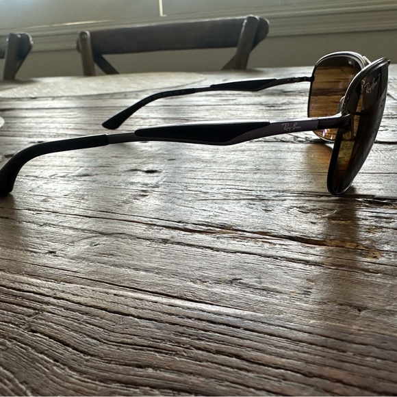 Ray-Ban Dark Brown Aviator Sunglasses - Picture 4 of 5